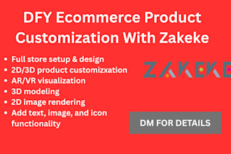 do 3d product customization with zakeke for ecommerce product on shopify