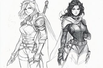create a realistic pencil drawing or sketch of your own image