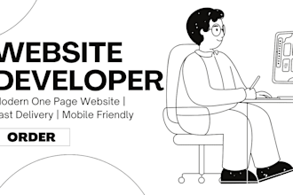 create a modern, mobile friendly one page website for your business