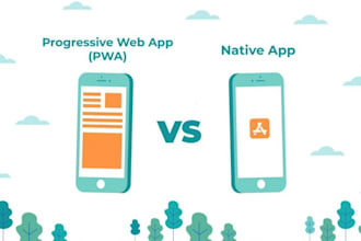 convert website to mobile app pwa web app react next js android ios development
