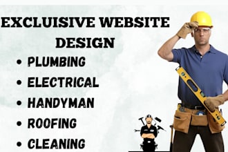 create plumbing electrician cleaner handyman roofing website