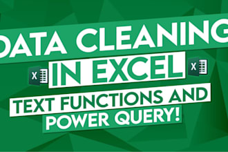 do excel data cleaning, organize, formatting, merge, split,