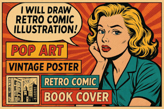 retro vintage comic book cover vintage travel poster for album cover movie music