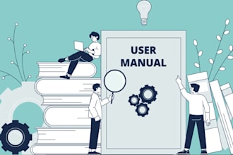 create step by step product instruction manual, and technical art drawing