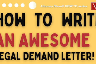 write motion, petition, lawsuit, pleadings, demand letters and legal document
