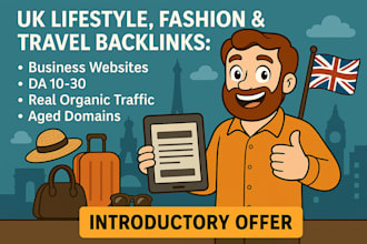 build uk lifestyle travel fashion backlinks guest posts