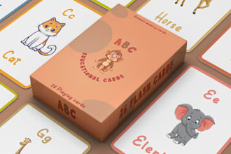 design printable educational animals playing cards for kids