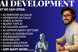 develop an ai telephony bot, ai voice assistance for outbound and inbound call