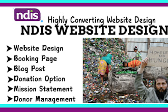 design nonprofit charity donation ngo ndis website scheme using wordpress