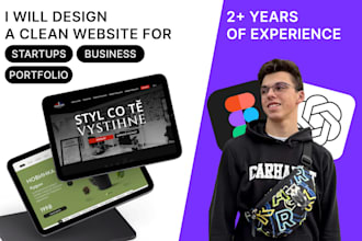 design a clean website for startups, business, or portfolio