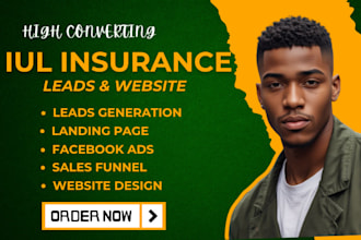 iul insurance leads  via facebook instagram  ads life insurance leads iul leads