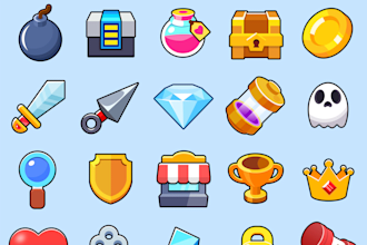 create catching 2d game UI UX designs