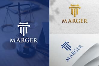 do law, lawyer, legal, attorney and law firm logo design