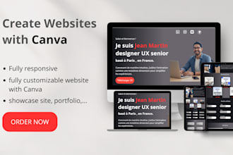 create any type of website for you using canva