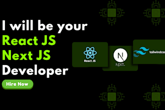 be your react, next js web developer and website programmer