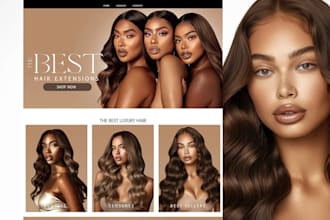 hair extension shopify store beauty website hair extension website