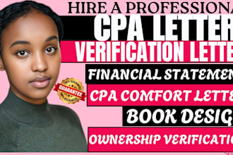 write CPA letter, financial statement, business plan, CPA review, comfort letter