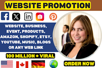 promote your website, business, amazon, product, book, events or any link