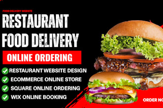 build online store food delivery wp elementor squarespace square online website