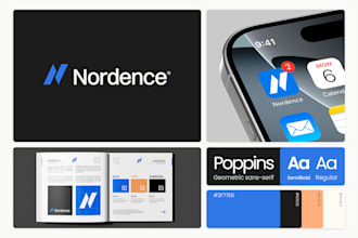 create a clean brand identity, logo and brand kit