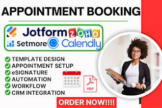 calendly setmore wix booking honeybook docusign jotform google forms zoho survey