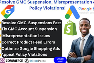 resolve gmc shopping ads suspension misrepresentation errors product feed issues