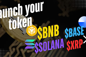 create and launch your memecoin on solana, base, bnb, or xrp