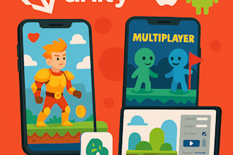 develop a multiplayer mobile game for ios and android with unity