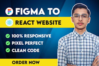convert figma to responsive react js or next js website, figma to react tailwind
