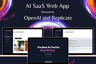 do ai saas website, ai agent, ai mobile app, ai software ai chatbot with chatgpt