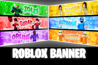create a roblox banner with your avatar and pfp or without