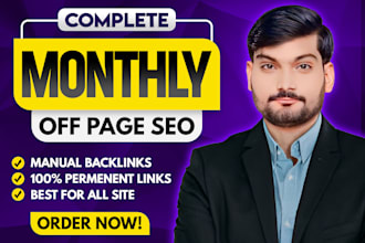 do monthly off page SEO service with white hat backlinks strategy