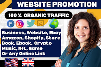 promote your business website amazon product book etsy event or any link