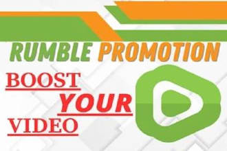 do organic rumble video promotion ,rumble channel, video views, rumble monetize