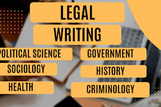 write on sociology, political science, health, history, psychology