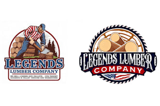design wonderful lumber logo with free vector files