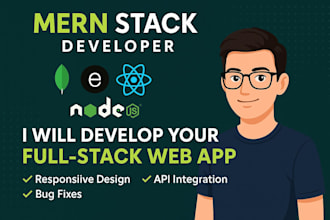 build responsive full stack web app using mern stack mongodb express react node