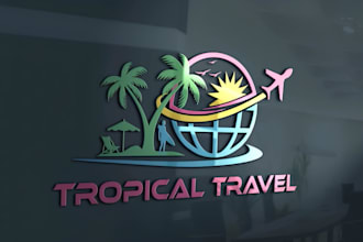 do awesome adventure, mountain, outdoor and travel logo with unlimited revisions