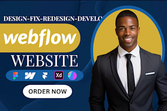 design responsive website, edit, change, redesign or fix layout using webflow