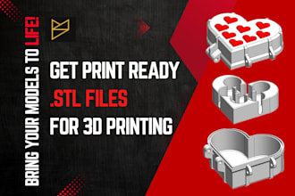 create, modify or optimize stl and 3d model for 3d printing