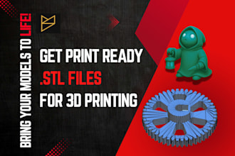 create, convert and optimize 3d models, stl for 3d printing