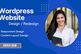 create custom wordpress website design, business and ecommerce website