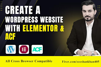 create wordpress website with elementor and acf or elmentor pro