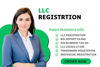 register your US llc, file boi report, get ein, or dissolve your company