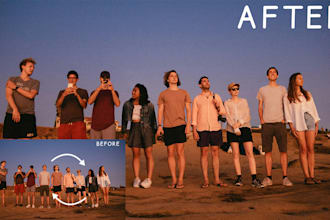 do cleanup, replacement and skin retouching for your image