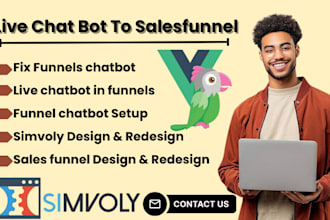 integrate livechat, tawk tidio chatbot to simvoly clickfunnel builderall website