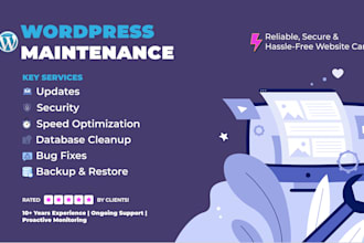 provide complete wordpress maintenance, security and support