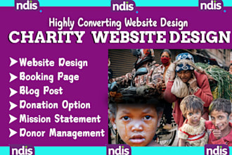 design ngo charity donation orphanage ndis website wordpress website design