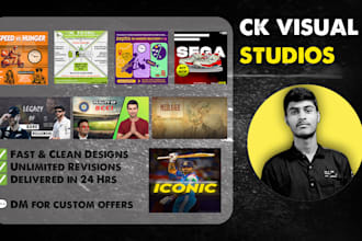 design eye catching social media posters for your brand