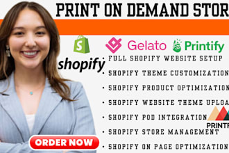 build shopify print on demand, printify printful shopify, shopify pod website